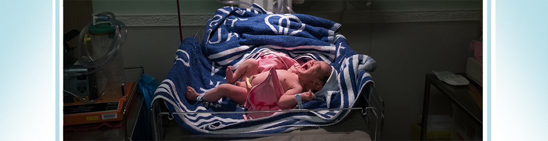 A new born baby at Queen Mary Hospital