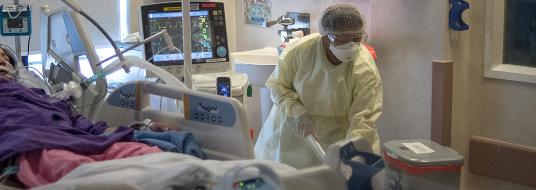Clinical team working in Isolation Room 